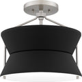 Brushed Nickel Two Light Semi Flush Mount From The Quoizel Semi Flush Mount Collection