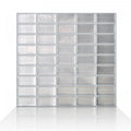 Brushed Stainless 10.61 In. X 10 In. Peel And Stick Self Adhesive Decorative Mosaic Wall Tile Backsplash 4 Pack