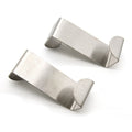 Brushed Stainless Steel Over Cabinet Door Hooks Up To 3 4 Set Of 2