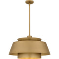 Brushed Weathered Brass Pendant From The Lumi Collection