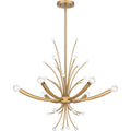 Brushed Weathered Brass Six Light Chandelier From The Kiera Collection