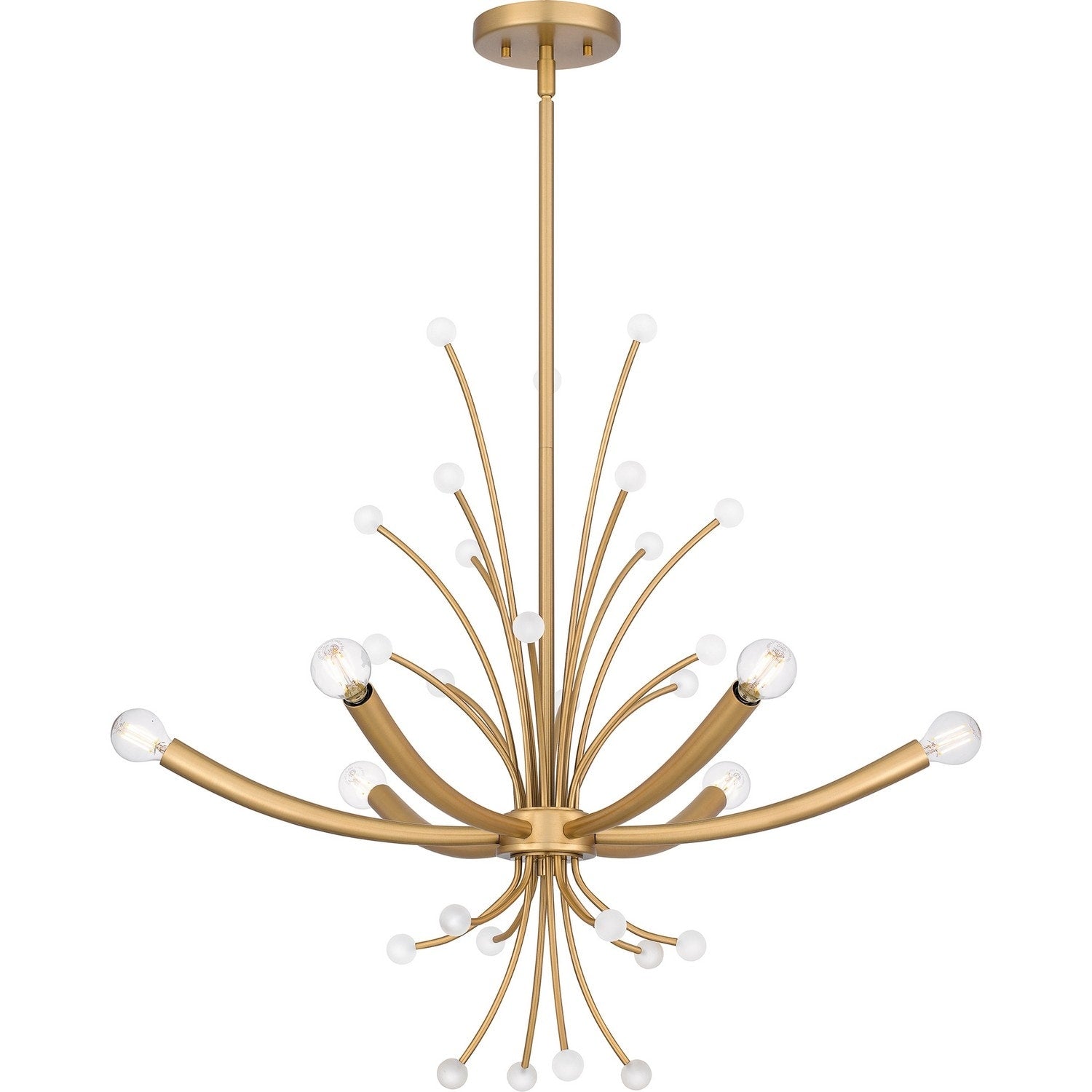 Brushed Weathered Brass Six Light Chandelier From The Kiera Collection