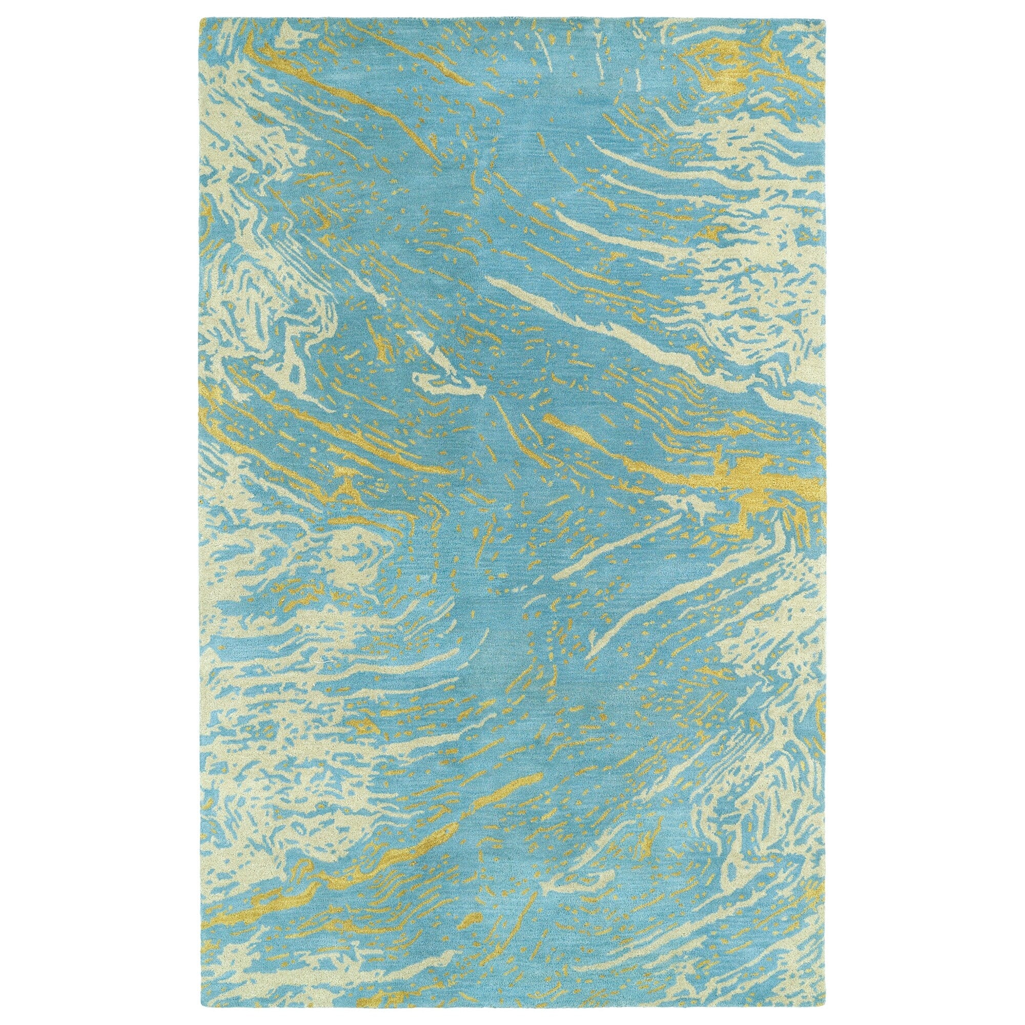 Hand Tufted Artworks Brown Waves Rug 96 X 13
