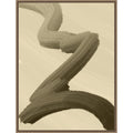 Brushstrokes In Sepia By Yuli Saputra Framed Canvas Wall Art