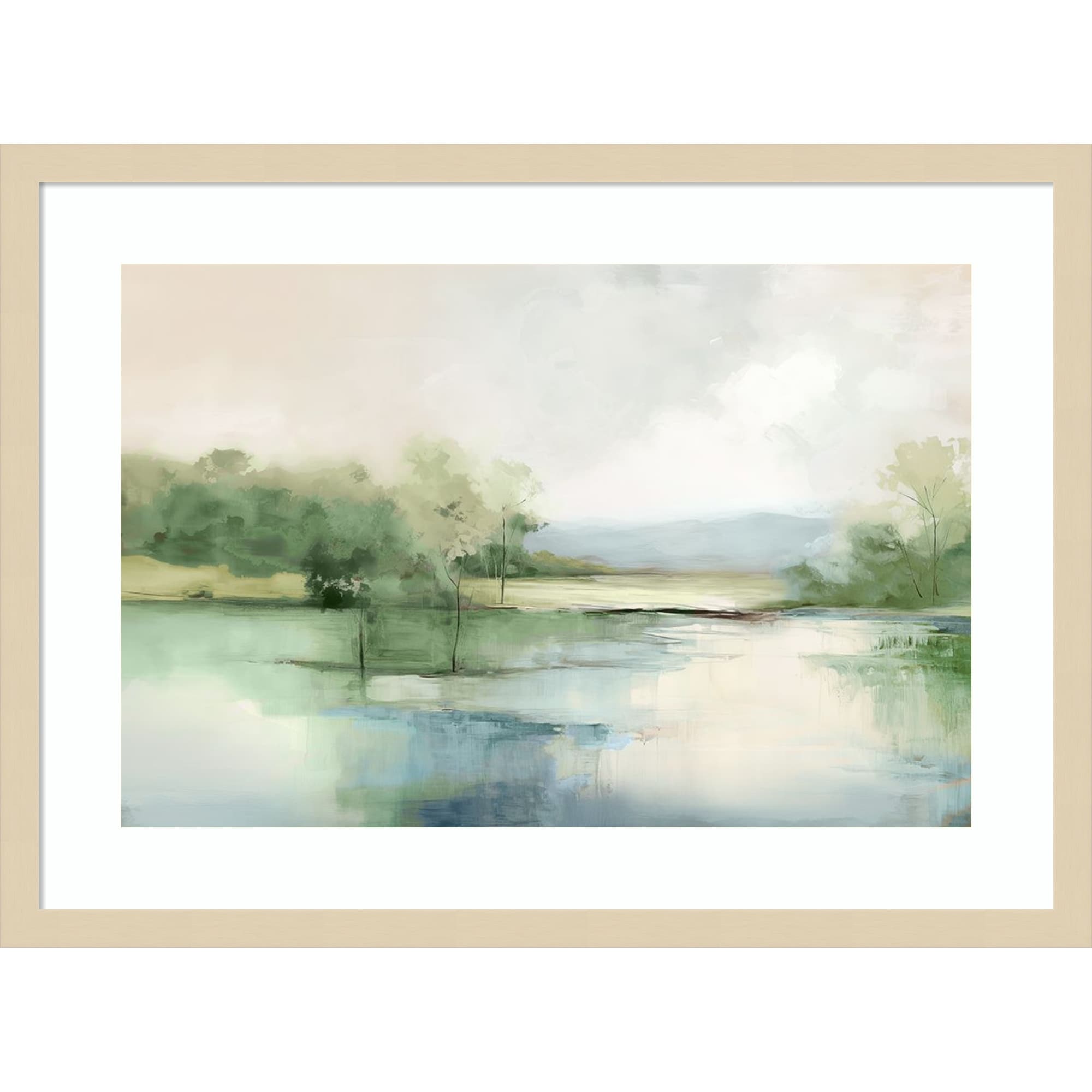 Brushstrokes Of Nature No. 1 By Irena Orlov Wood Framed Wall Art Print Svelte Natural