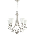 Bryant Classic Nickel And Faux Alabaster 5 Light Chandelier