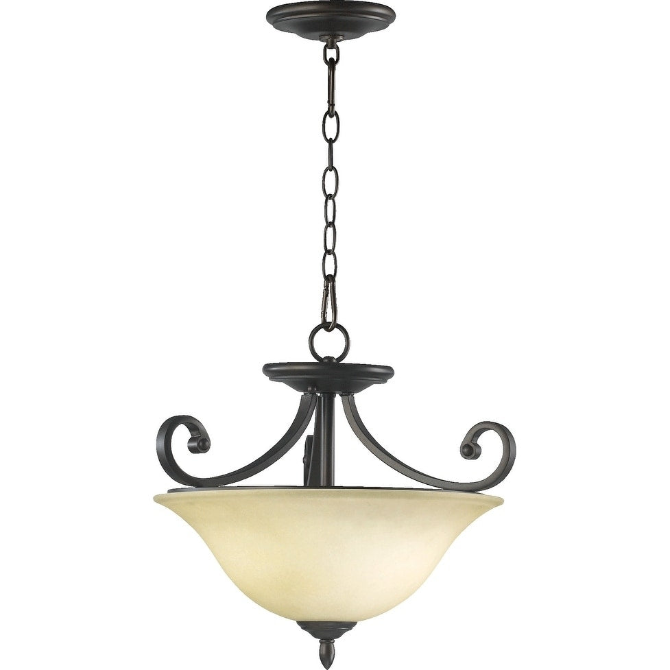 Bryant Oiled Bronze And Amber Scavo 3 Light Pendant