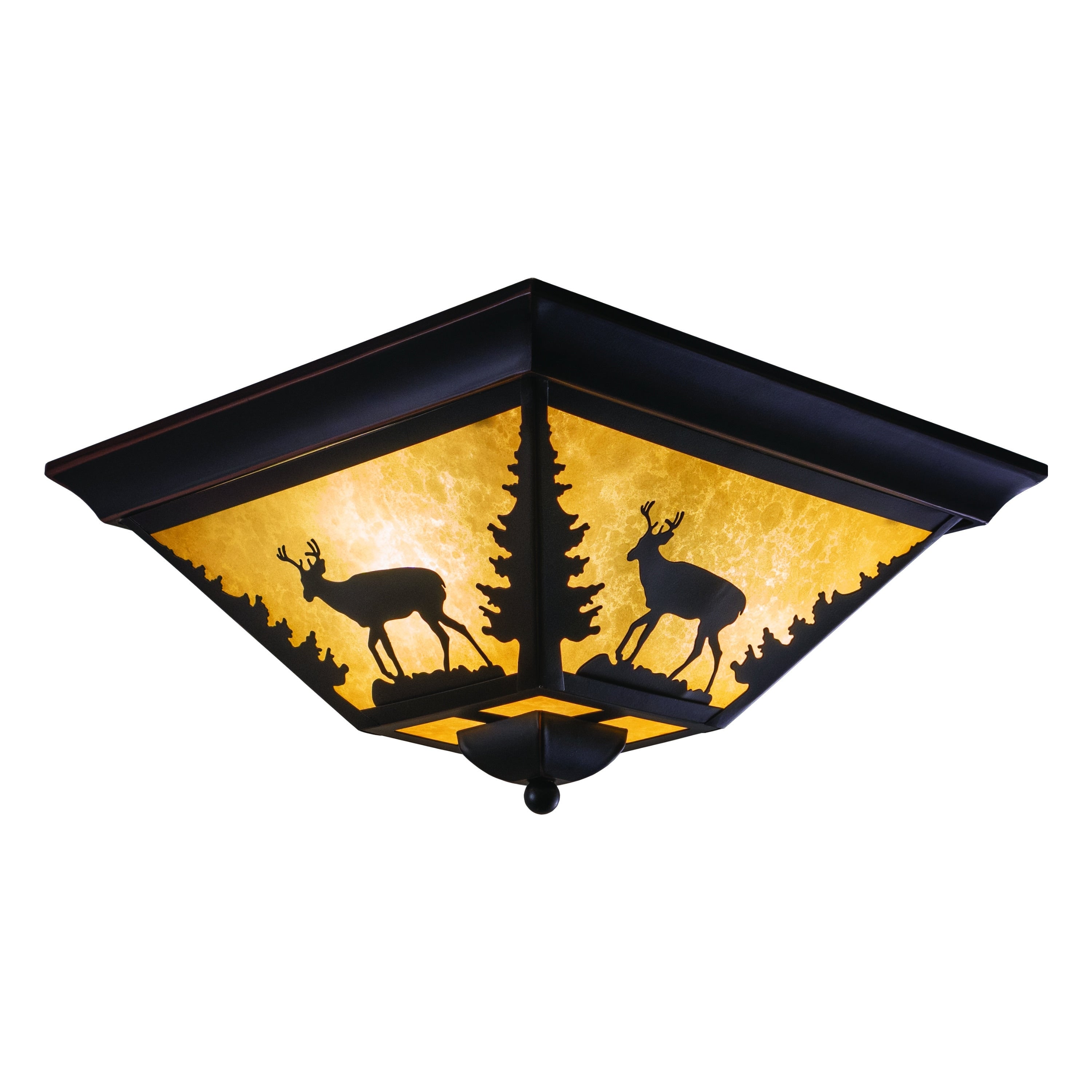 Vaxcel Bryce 14 Flush Mount Burnished Bronze