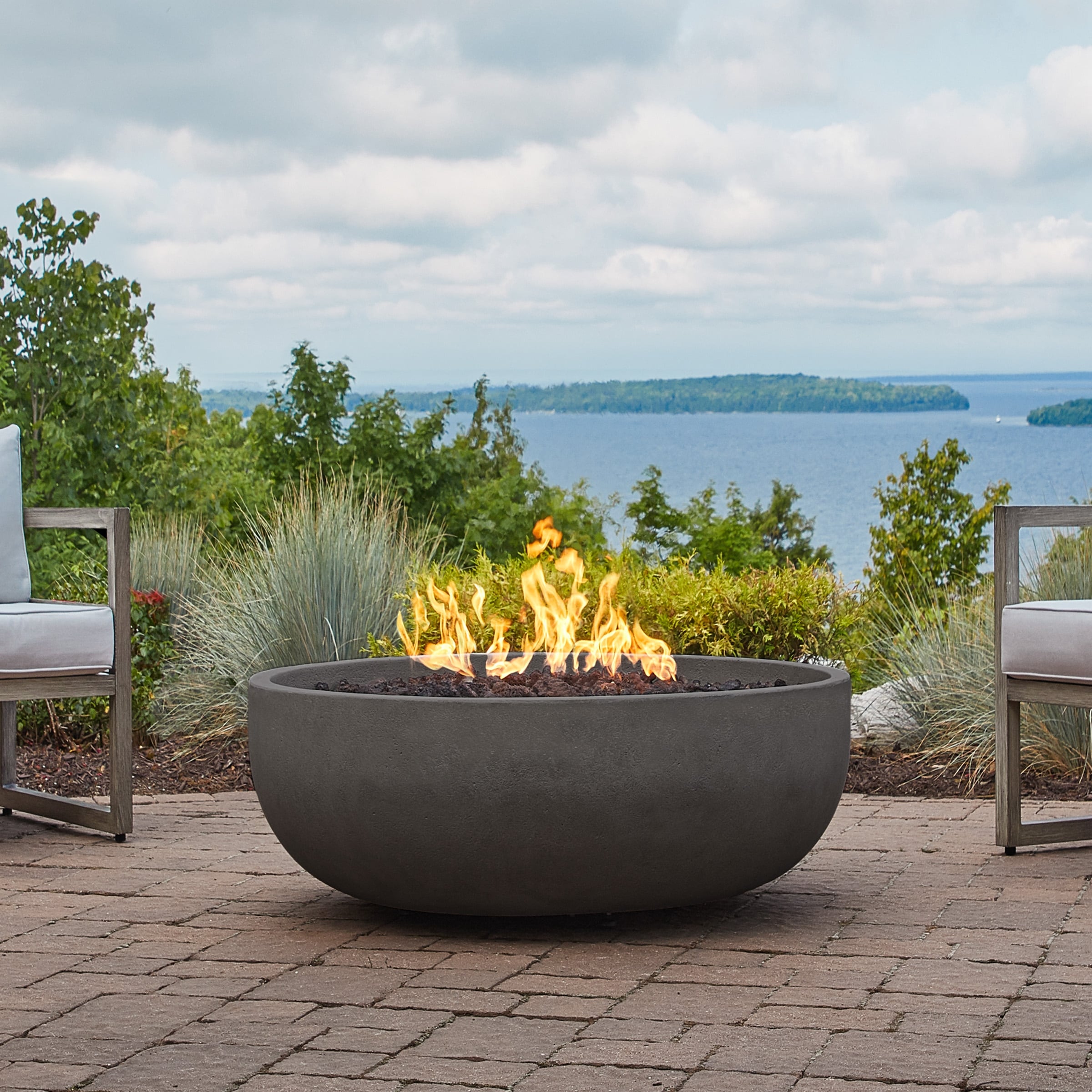 Bryce 38 Natural Gas Fire Bowl Made In The Usa By Real Flame