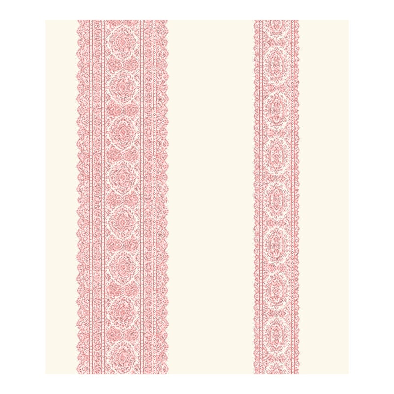 Brynn Pink Paisley Stripe Wallpaper 20.5In X 396In X 0.025In