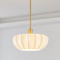 Bryony 22 Inch 4 Light Brushed Gold Convertible Pendant With White Synthetic Silk Shades