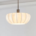 Bryony 22 Inch 4 Light Forged Bronze Convertible Pendant With White Synthetic Silk Shades