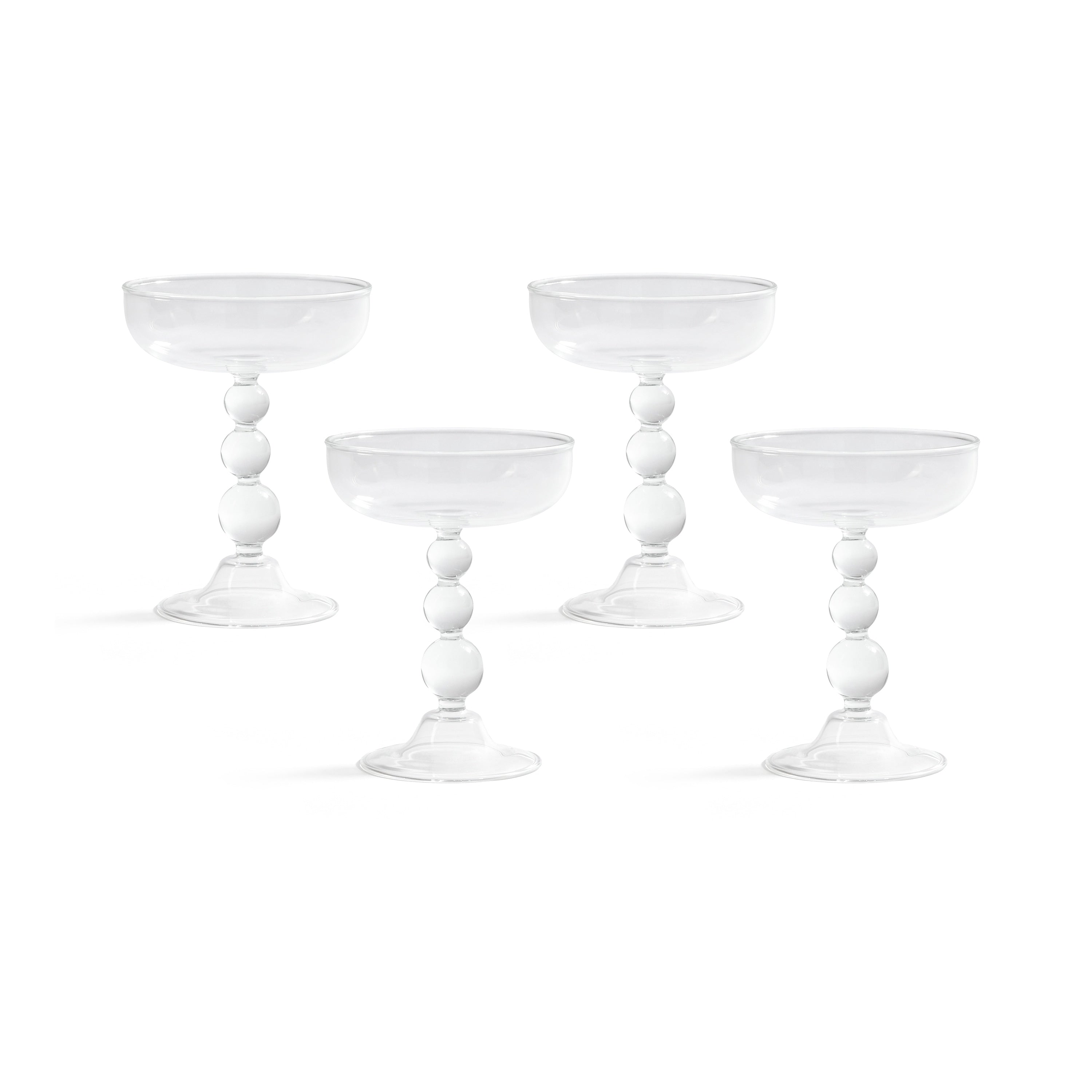 Bubble Coupe Martini Glasses Set Of 4
