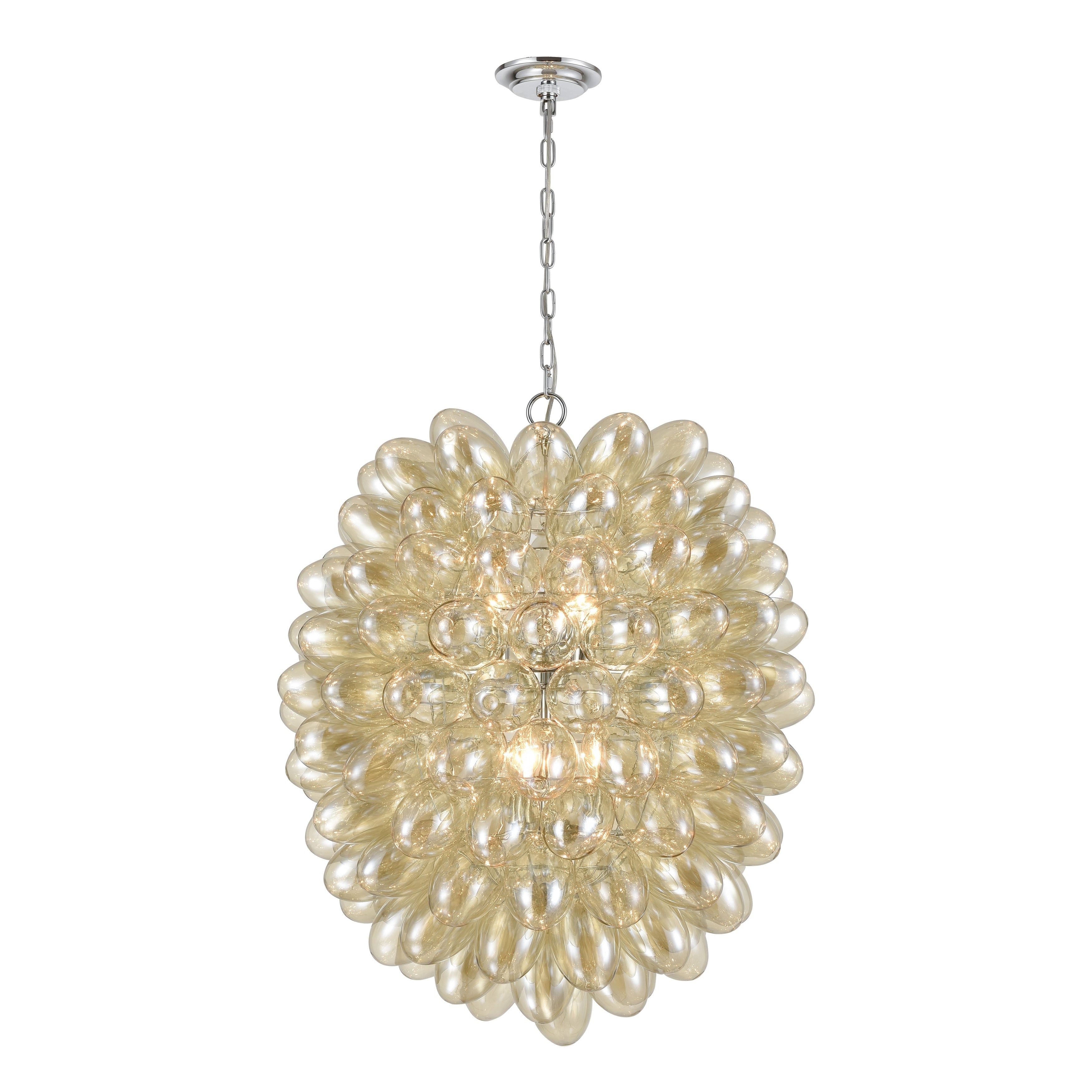 Bubble Up 26 Inch Wide 6 Light Chandelier In Chrome 26In W X 26In D X 31In H