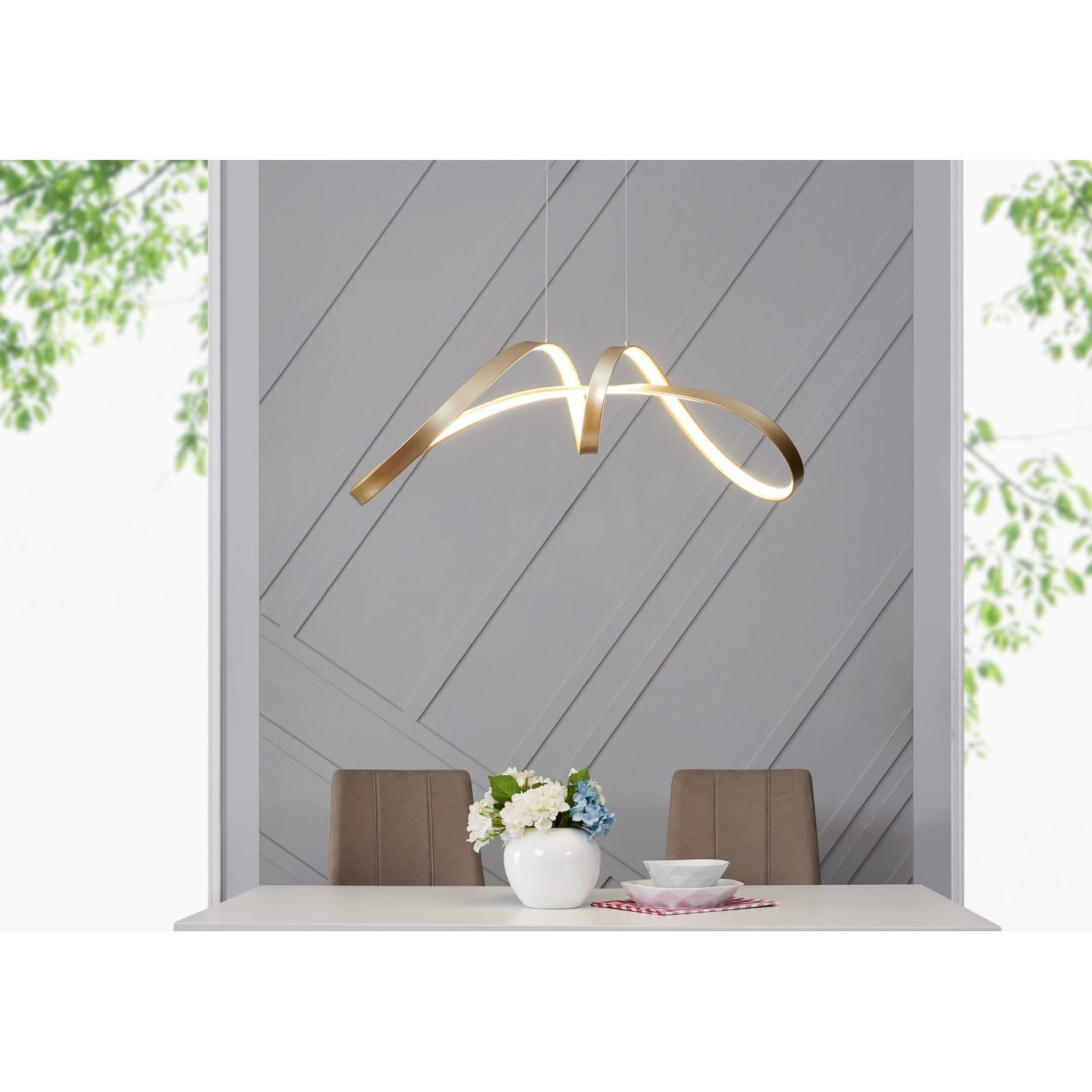 Bucharest Led Chandelier Sandy Gold