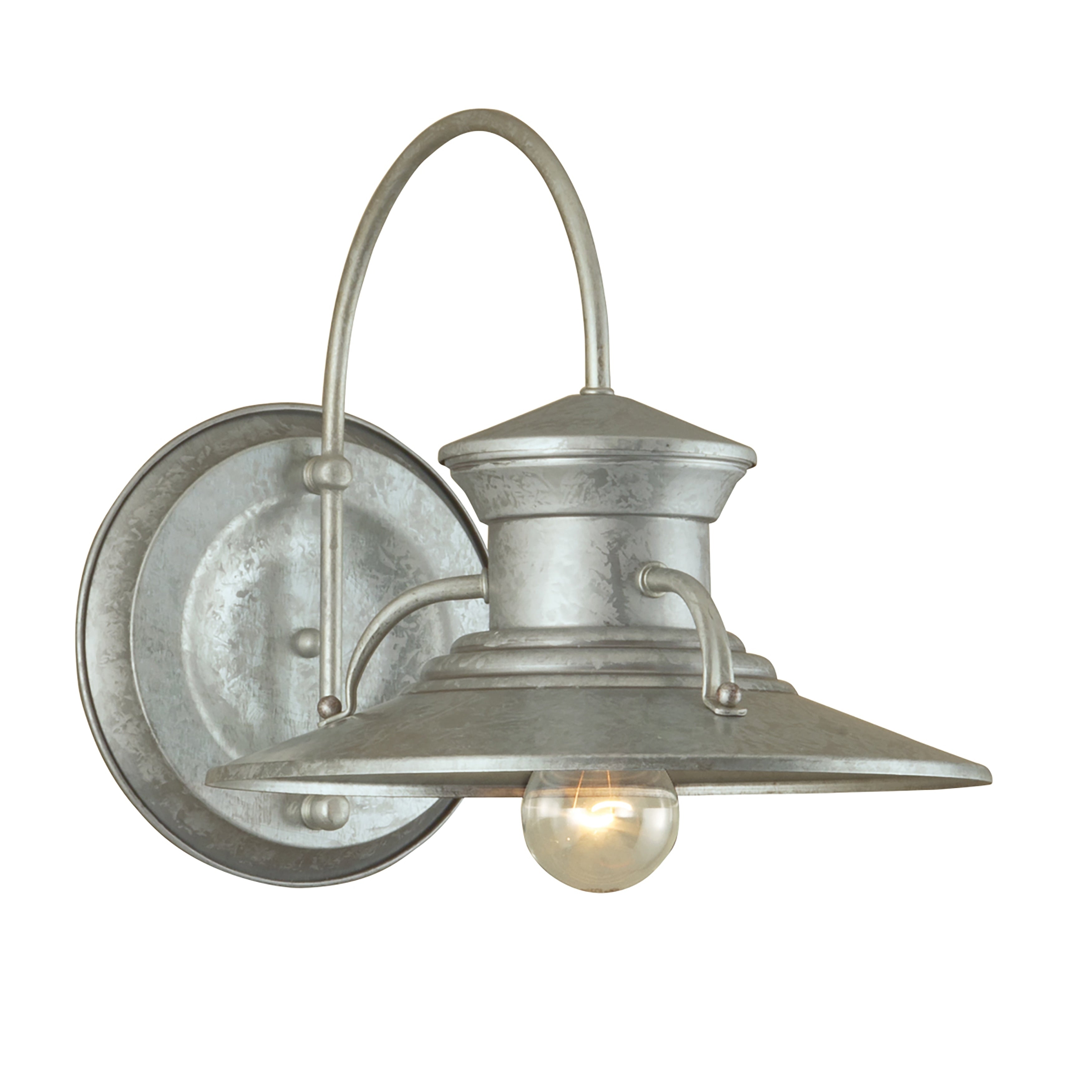 Budapest 12.5 High 1 Light Outdoor Sconce Galvanized 12.5 Inch Tall