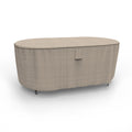 Budge Oval Waterproof Outdoor Patio Table Cover Neverwet Mojave Black Ivory Multiple Sizes