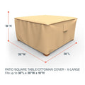 Budge Waterproof Outdoor Square Patio Table Cover Ottoman Cover Sedona Tan Multiple Sizes