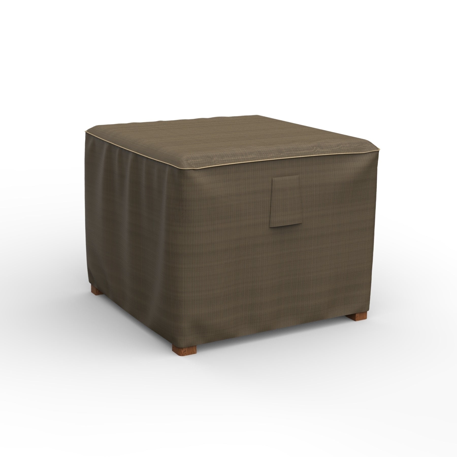 Budge Square Waterproof Outdoor Patio Table Cover Ottoman Cover Neverwet Hillside Black And Tan Multiple Sizes