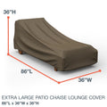 Budge Waterproof Outdoor Patio Chaise Lounge Cover Neverwet Hillside Black And Tan Multiple Sizes