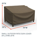 Budge Waterproof Outdoor Patio Sofa Cover Neverwet Hillside Black And Tan Multiple Sizes