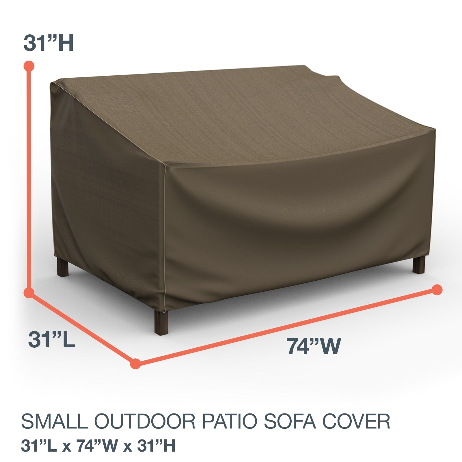 Budge Waterproof Outdoor Patio Sofa Cover Neverwet Hillside Black And Tan Multiple Sizes