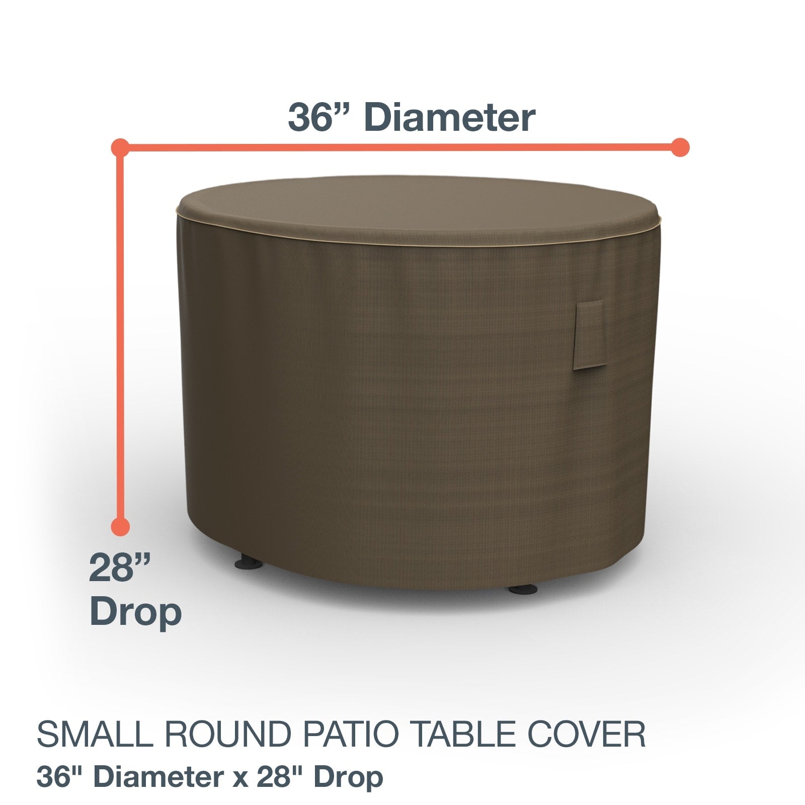 Budge Round Waterproof Outdoor Patio Table Cover Neverwet Hillside Black And Tan Multiple Sizes
