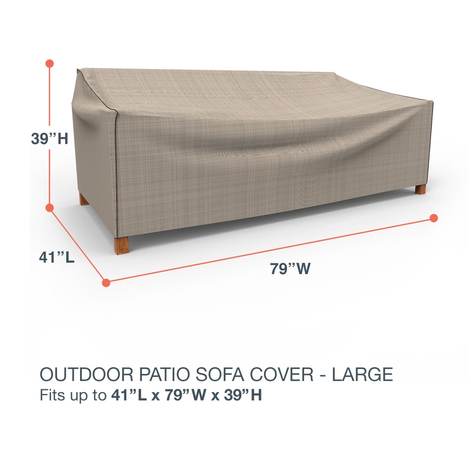 Budge Waterproof Outdoor Patio Sofa Cover Neverwet Mojave Black Ivory Multiple Sizes