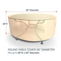 Budge Round Waterproof Outdoor Patio Table Cover Neverwet Savanna Tan Multiple Sizes