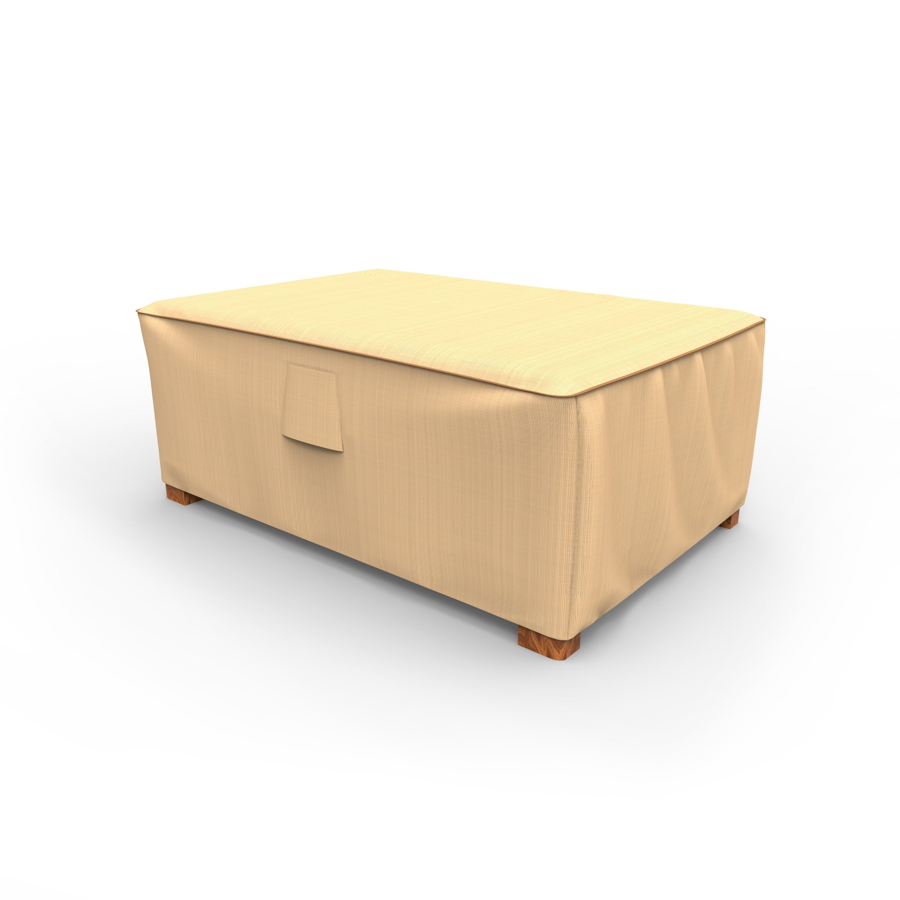 Budge Waterproof Outdoor Ottoman Cover Sedona Tan 18 H X 33 W X 25 L Small 18 H X 33 W X 25 L