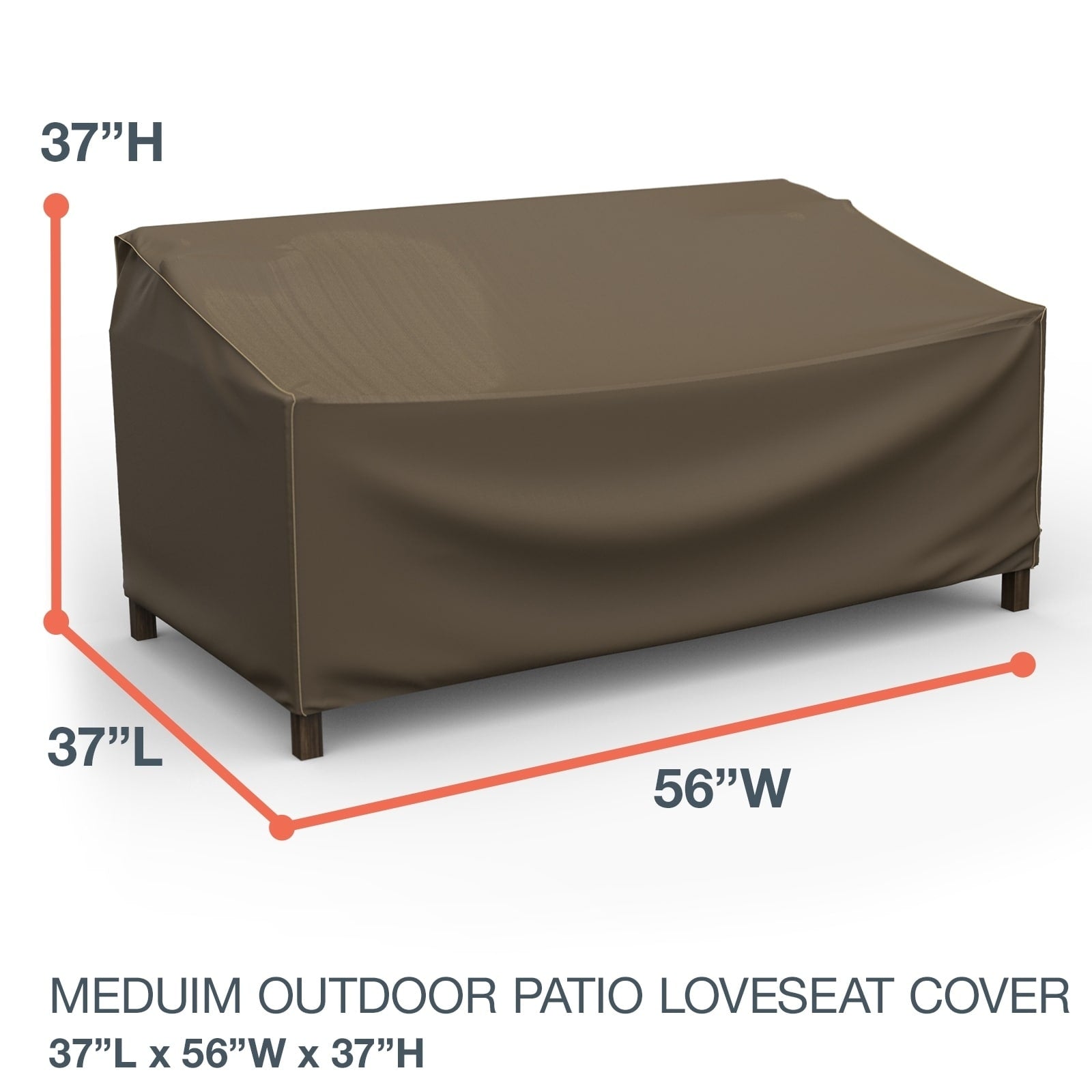 Budge Waterproof Outdoor Patio Loveseat Cover Neverwet Hillside Black And Tan Multiple Sizes