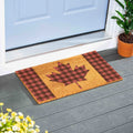 Buffalo Check Maple Leaf Coir Door Mat 28 X 16 28 X 16