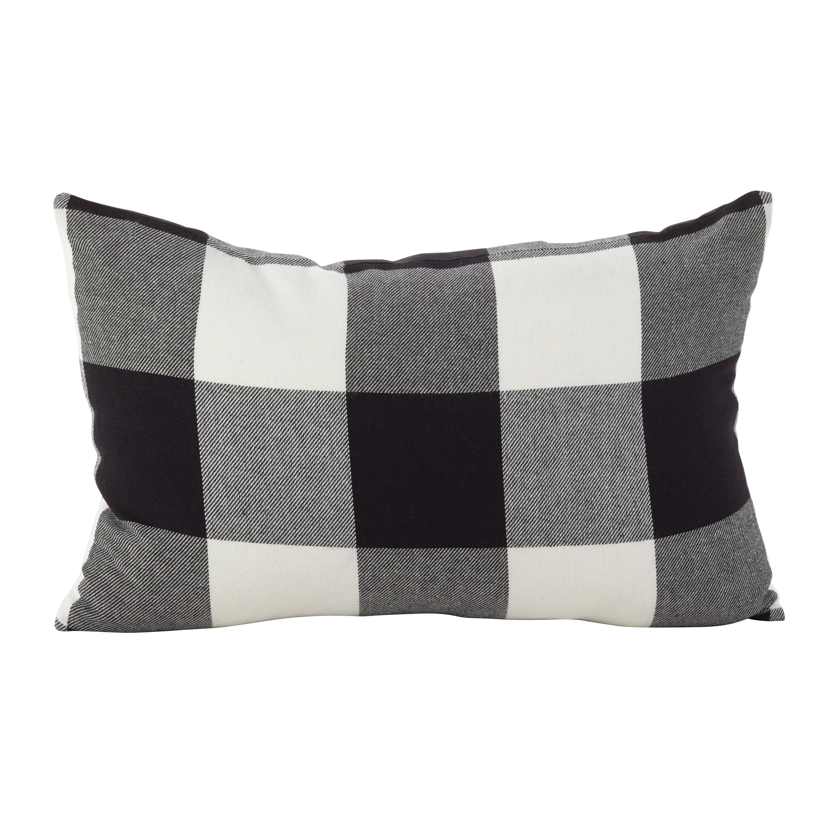 Buffalo Check Plaid Design Cotton Down Filled Throw Pillow