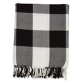 Buffalo Plaid And Tassels Cotton Throw