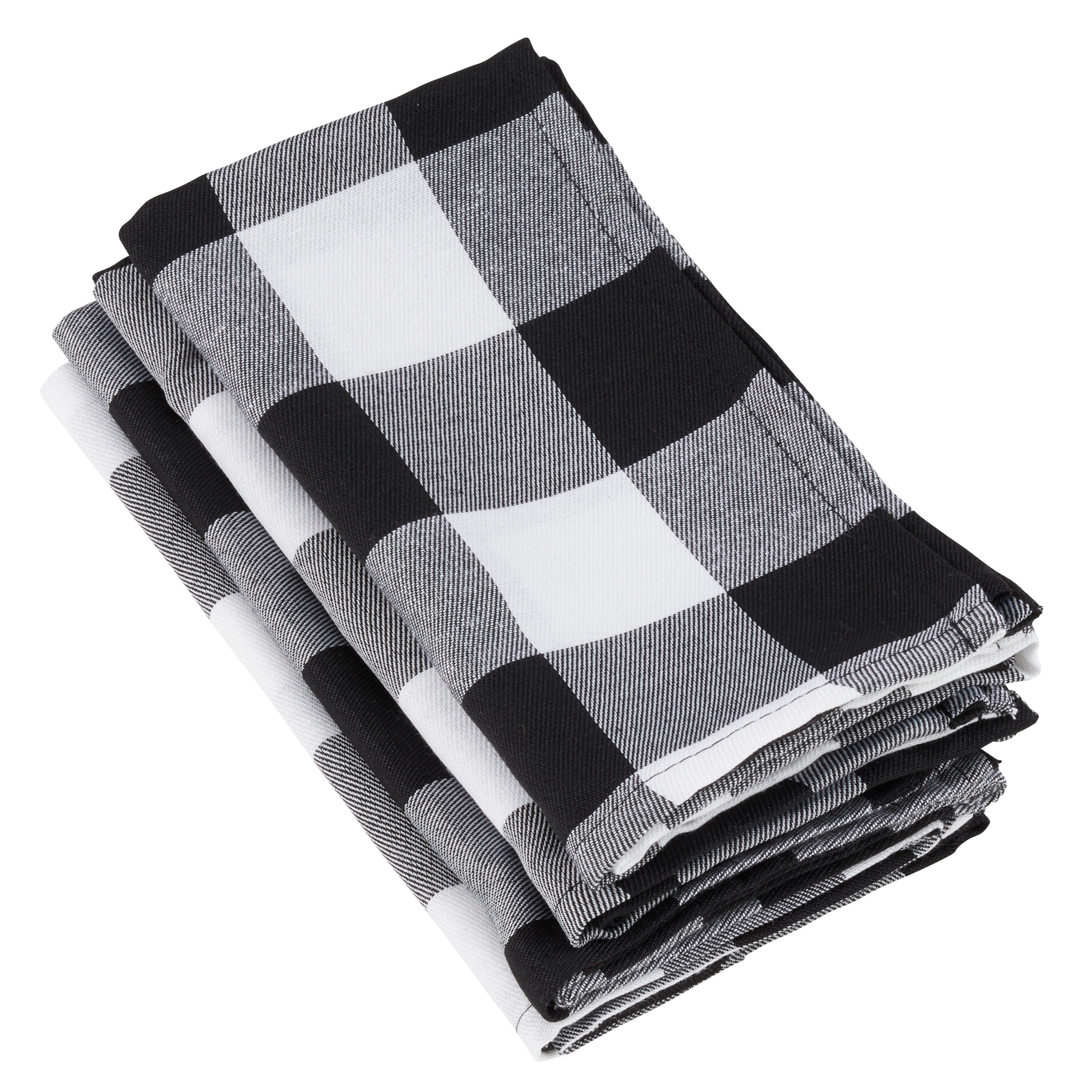 Buffalo Plaid Check Pattern Design Cotton Napkins Set Of 4