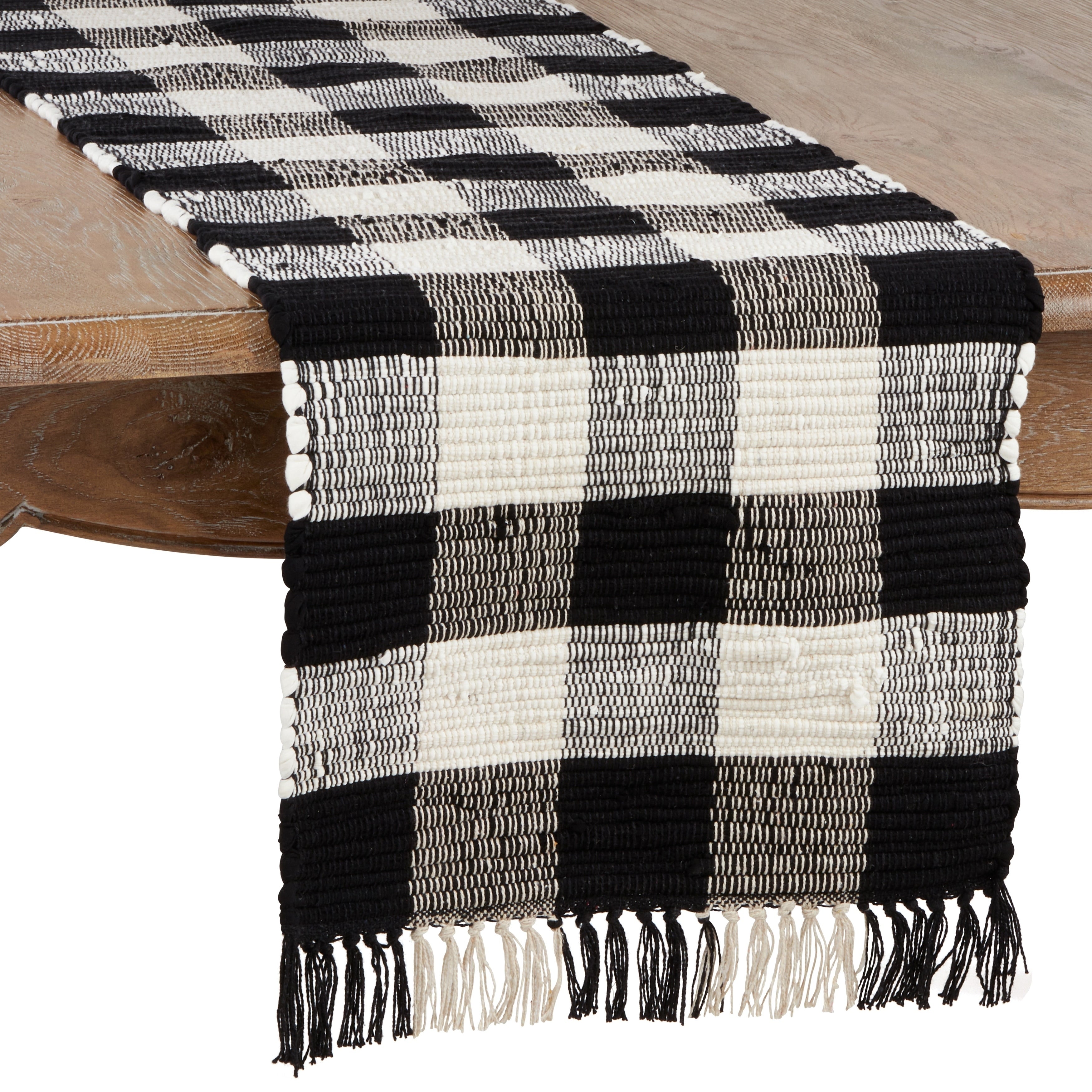 Buffalo Plaid Chindi Table Runner 16 X72