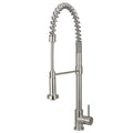 Build Essentials Be052 1.8 Gpm Pre Rinse Kitchen Faucet Solid T304 Brushed Stainless