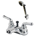 Builders Shoppe 2009 4120 Rv Motorhome Non Metallic Diverter Lavatory Faucet With Matching Hand Held Shower Set