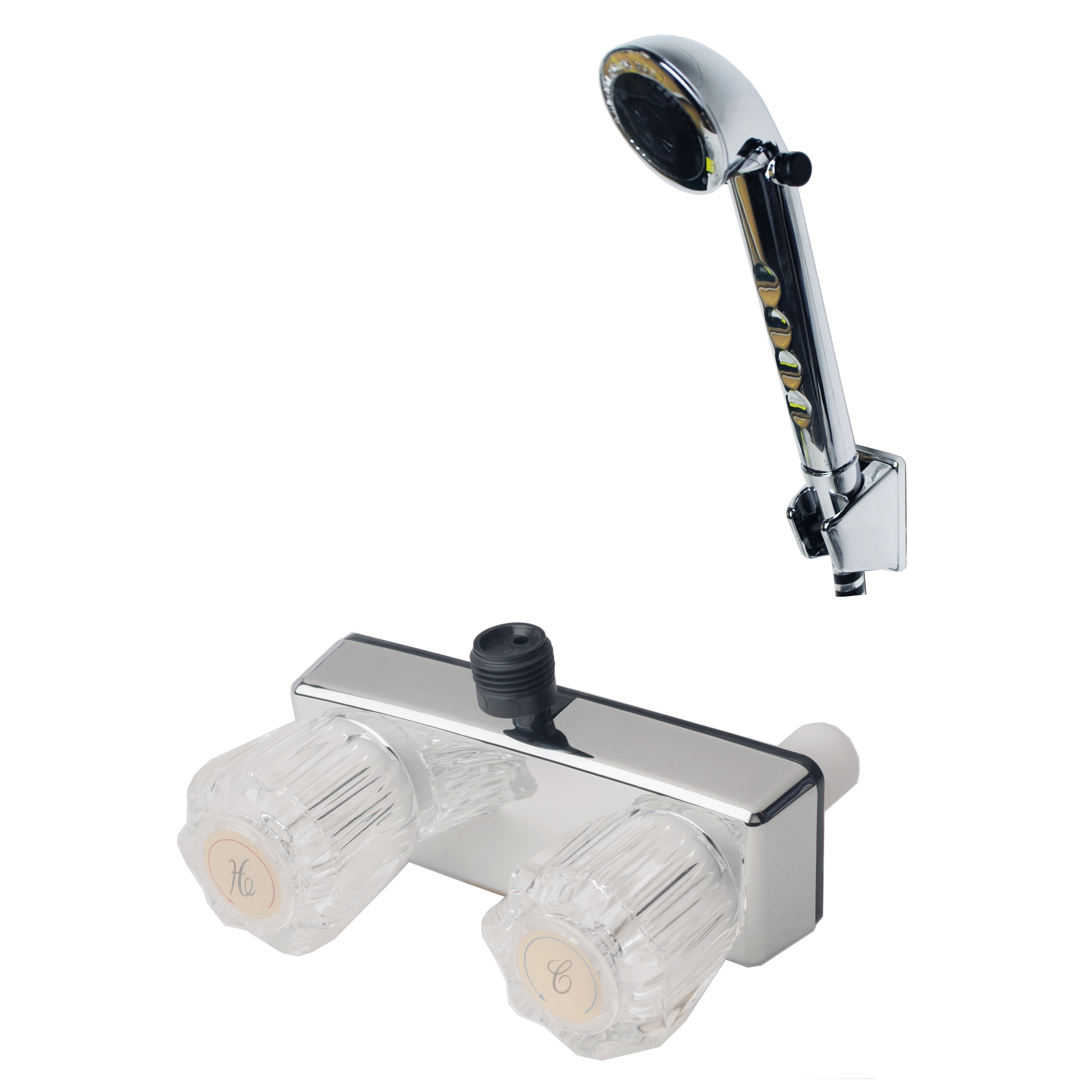 Builders Shoppe 3220A 4120 Rv Motorhome Replacement Shower Faucet Valve Diverter With Matching Hand Held Shower Set