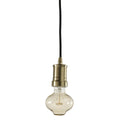 Bulbrite 1 Light Warm Gold Contemporary Pendant Socket And Canopy With Incandescent Light Bulb