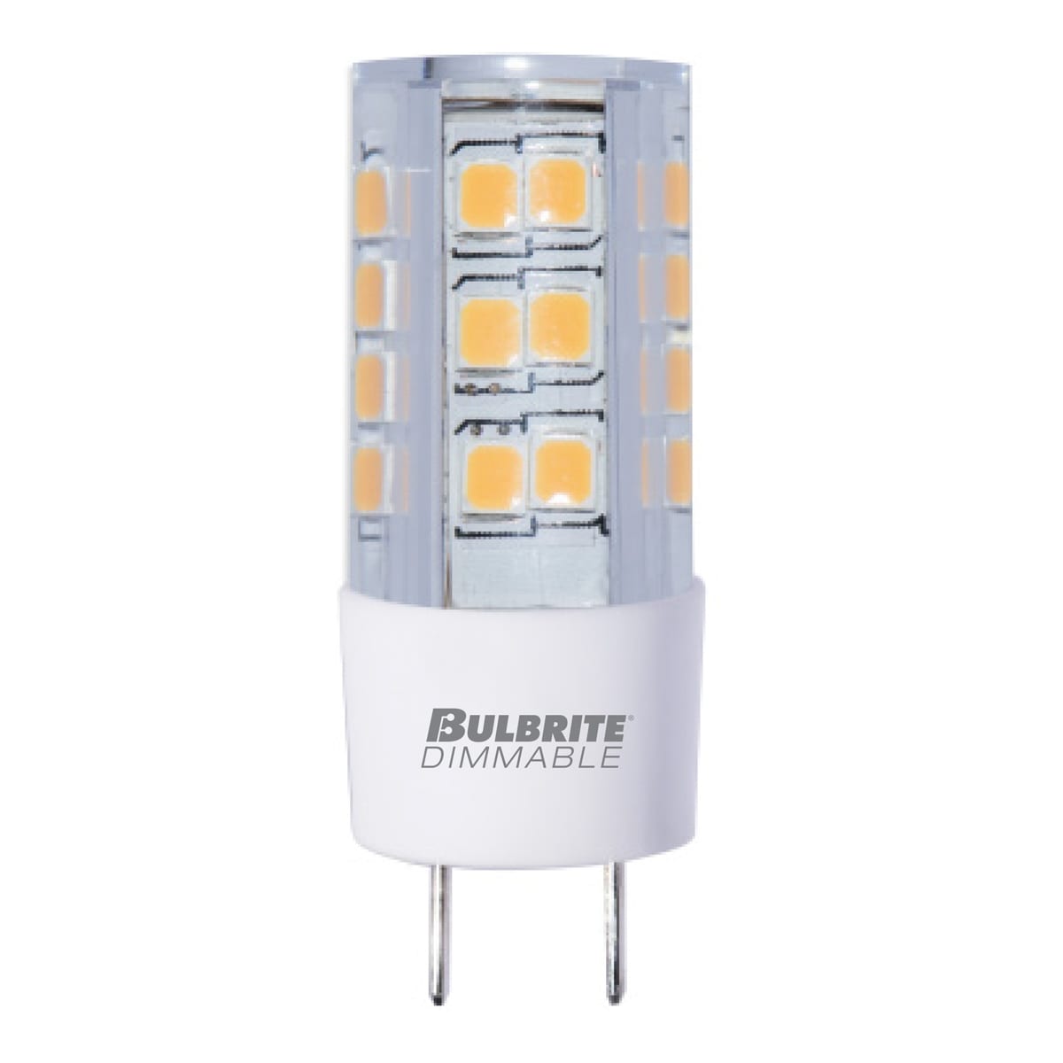 Bulbrite Pack Of 2 4.5 Watt Dimmable Clear Mini Bi Pin Led Bulb