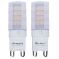 Bulbrite Pack Of 2 4.5 Watt Dimmable Frost Mini T4 Bi Pin G9 Led Bulb 340 Lumens 2700K And 80 Cri
