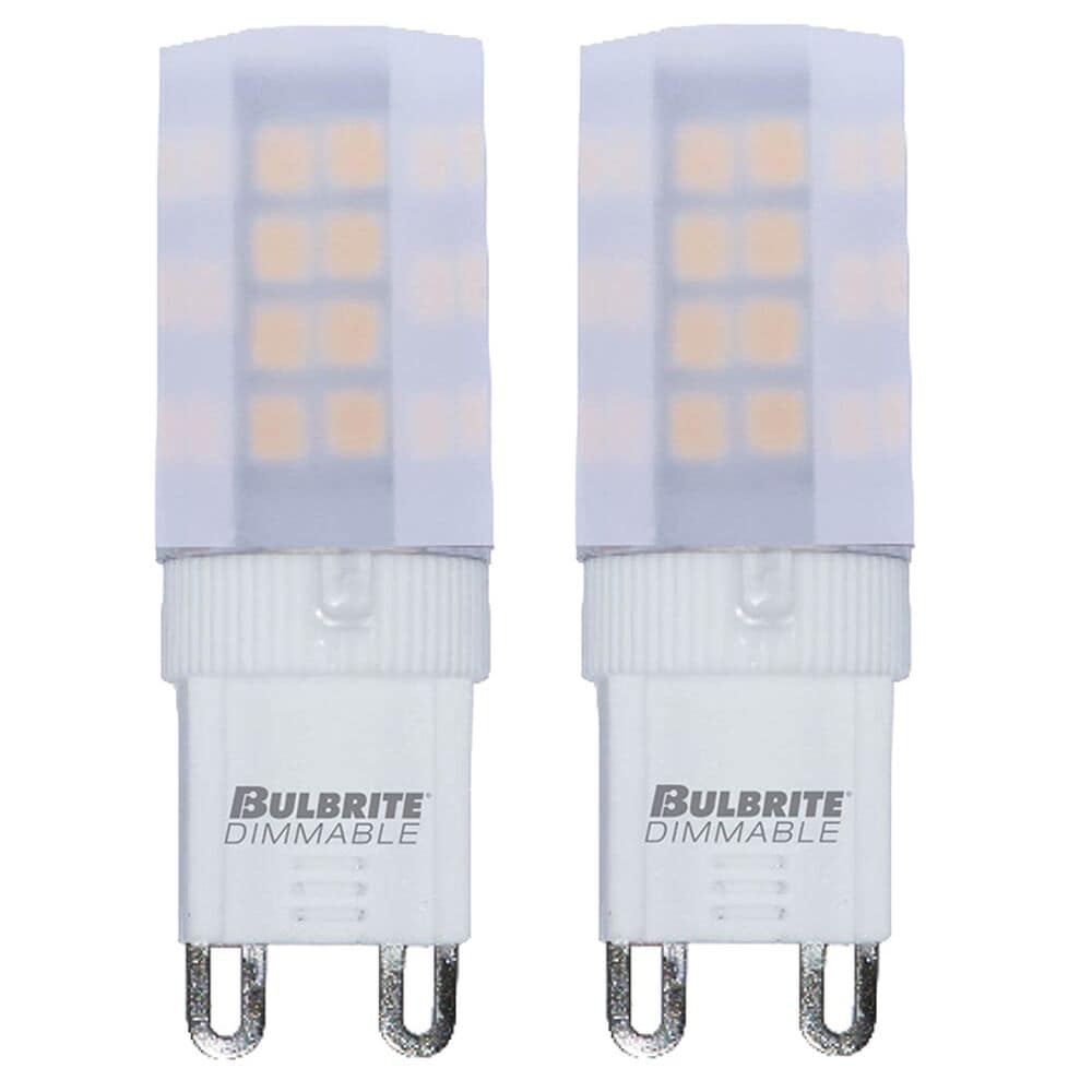 Bulbrite Pack Of 2 4.5 Watt Dimmable Frost Mini T4 Bi Pin G9 Led Bulb 340 Lumens 2700K And 80 Cri