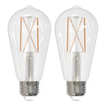 Bulbrite Pack Of 2 8.5 Watt Dimmable Clear Filament St18 Medium E26 Led Bulb