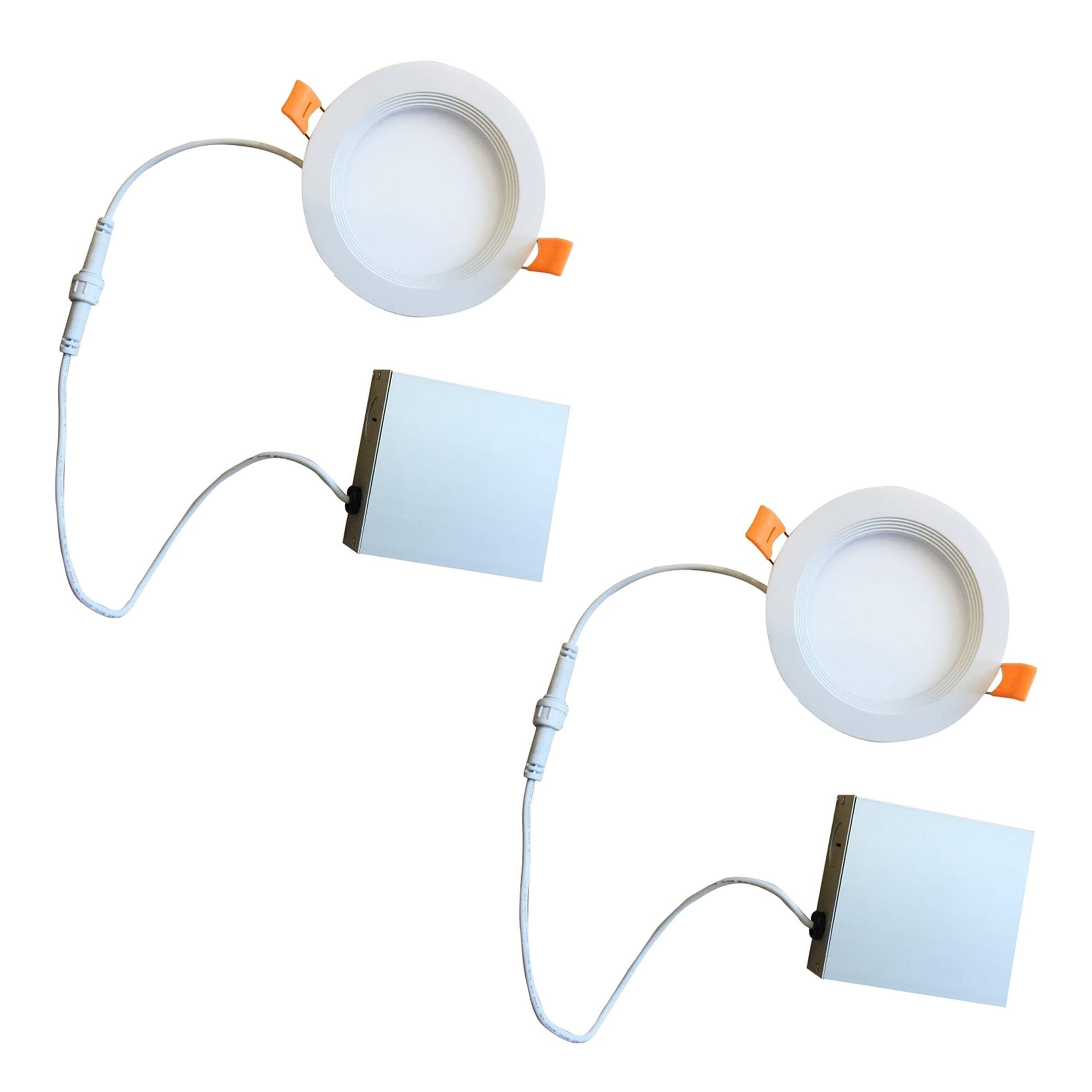 Bulbrite Pack Of 2 Led 4 Round Recessed Downlight Fixture With Metal Jbox Baffle 65W Equivalent
