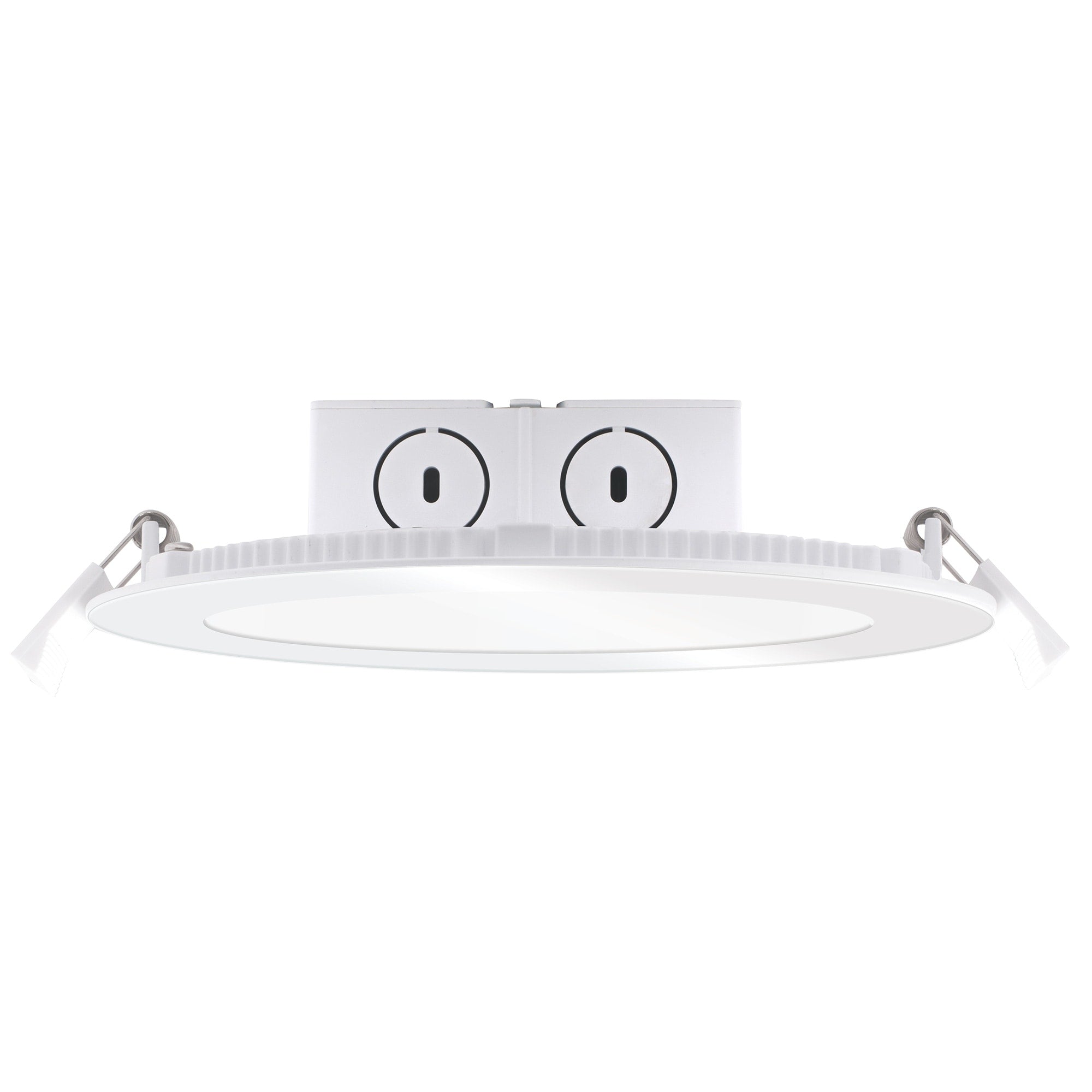 Bulbrite Pack Of 2 Led 6 Round Flat Downlight Fixture With Jbox