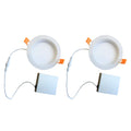 Bulbrite Pack Of 2 Led 6 Round Recessed Downlight Fixture With Metal Jbox 75W Equivalent