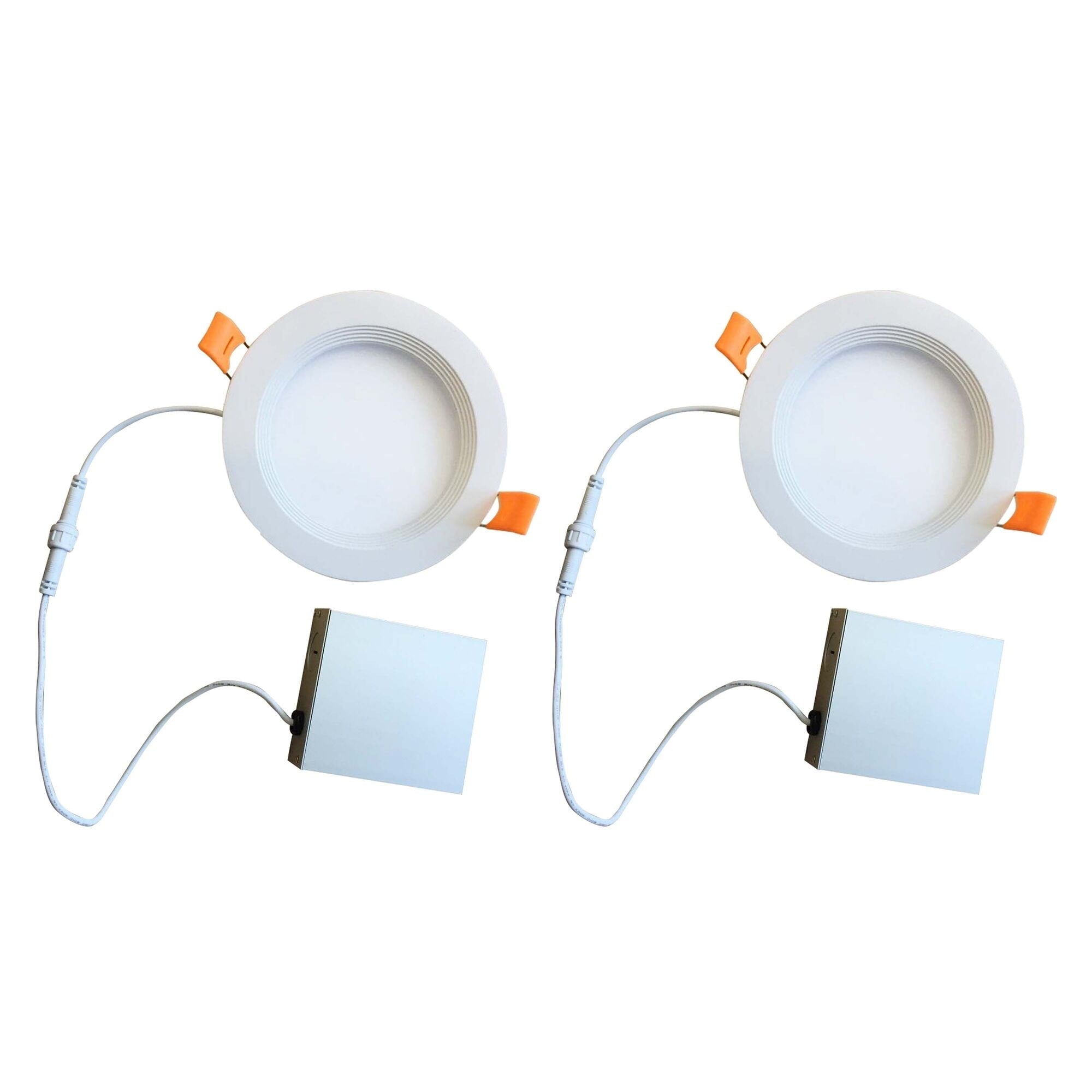 Bulbrite Pack Of 2 Led 6 Round Recessed Downlight Fixture With Metal Jbox 75W Equivalent