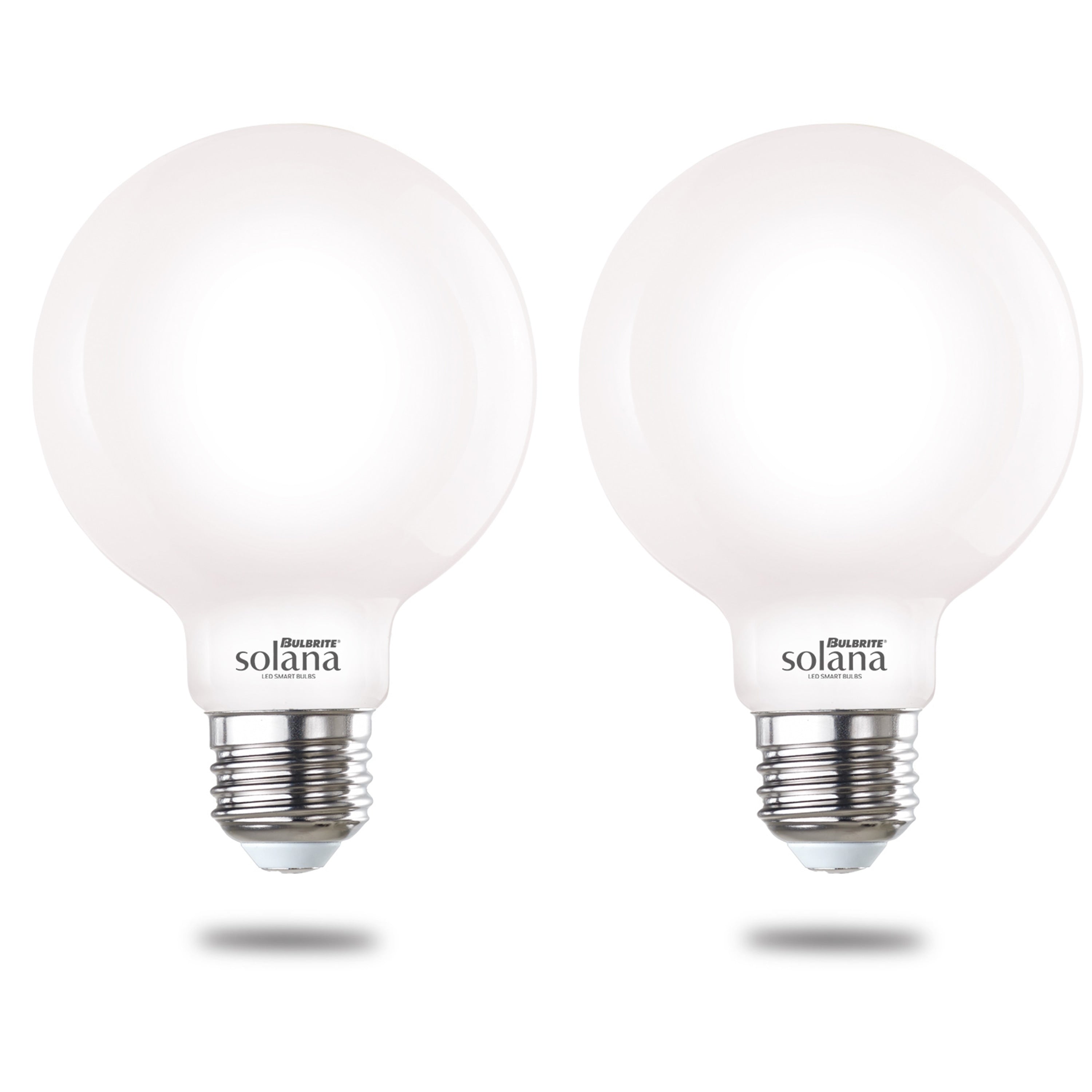 Bulbrite Solana Smart Led G25 60W Equivalent Tunable Wifi Light Bulb Milky 2Pk 2200K 6500K