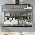Bunk Bed With Trundle Dual Side Storage Shelves By Harper Bright Designs